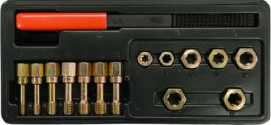 Засоби для ремонту різьби метричної YATO в гвинтах і гайках, 15 елем. [20]