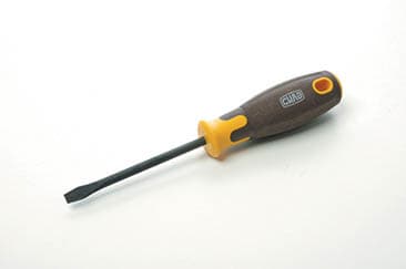 Викрутка шліцева композитна рукоятка CrV SL6x100мм (плоска) (воронена) СИЛА