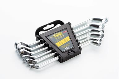 Набір ключів накидних двосторонніх CrV 6х7,8х9,10х11,12х13,14х15,16х17мм (6шт) СИЛА