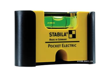 Рівень - міні STABILA Pocket Electric PRO для електриків магнітний, 1 капсула, кріп-чохол 7 х2 х4 см