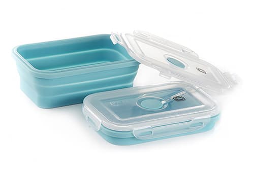 Ланчбокс складаний з кришкою-засувкою блакитний 540мл СИЛА