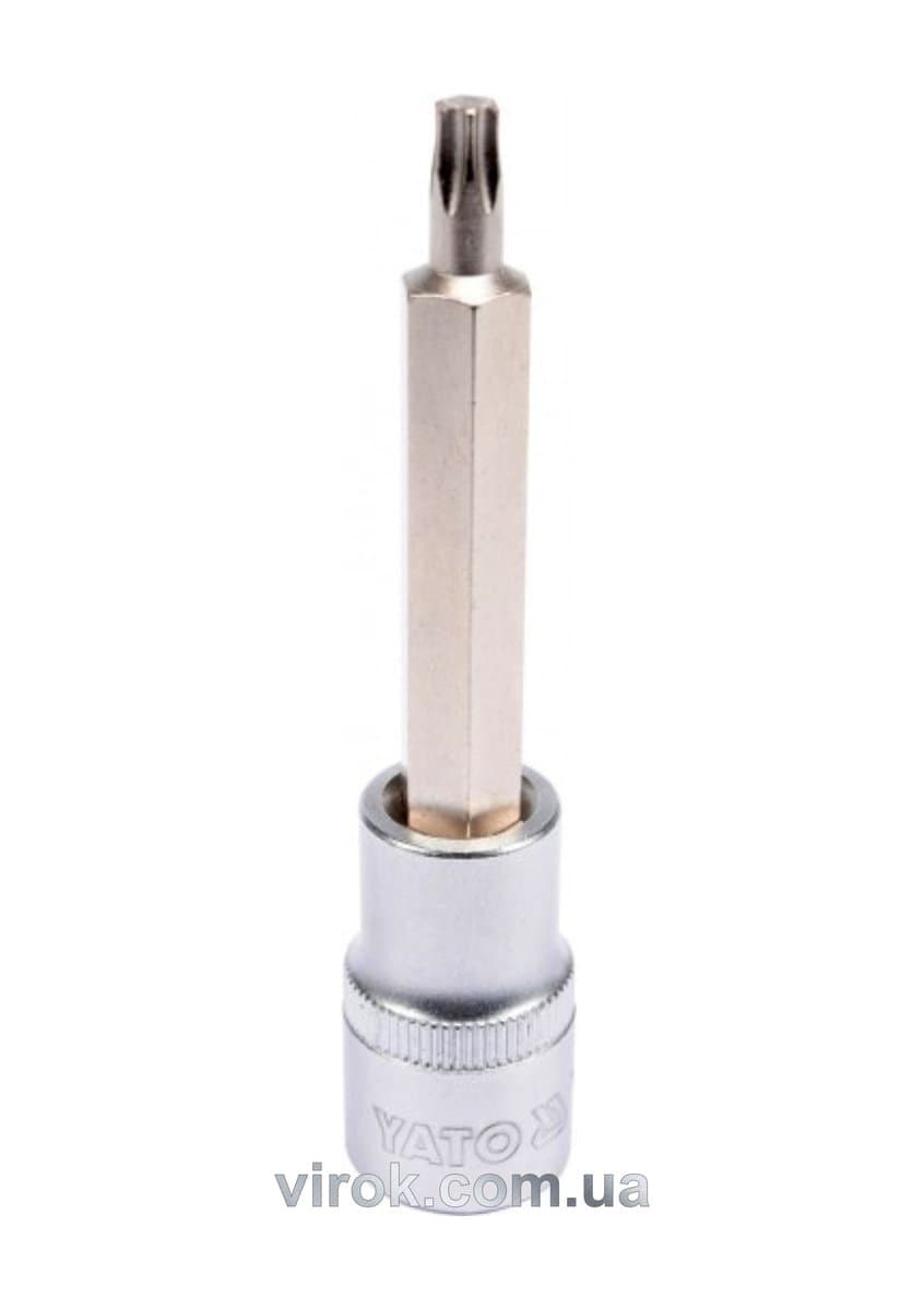Головка торцева YATO квадрат 1/2 "TORX" подовжена Т30, L= 100 мм [20/120]