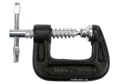 Струбцина з гвинтовим затиском "G" подібна YATO; l= 25 мм (1") [100]