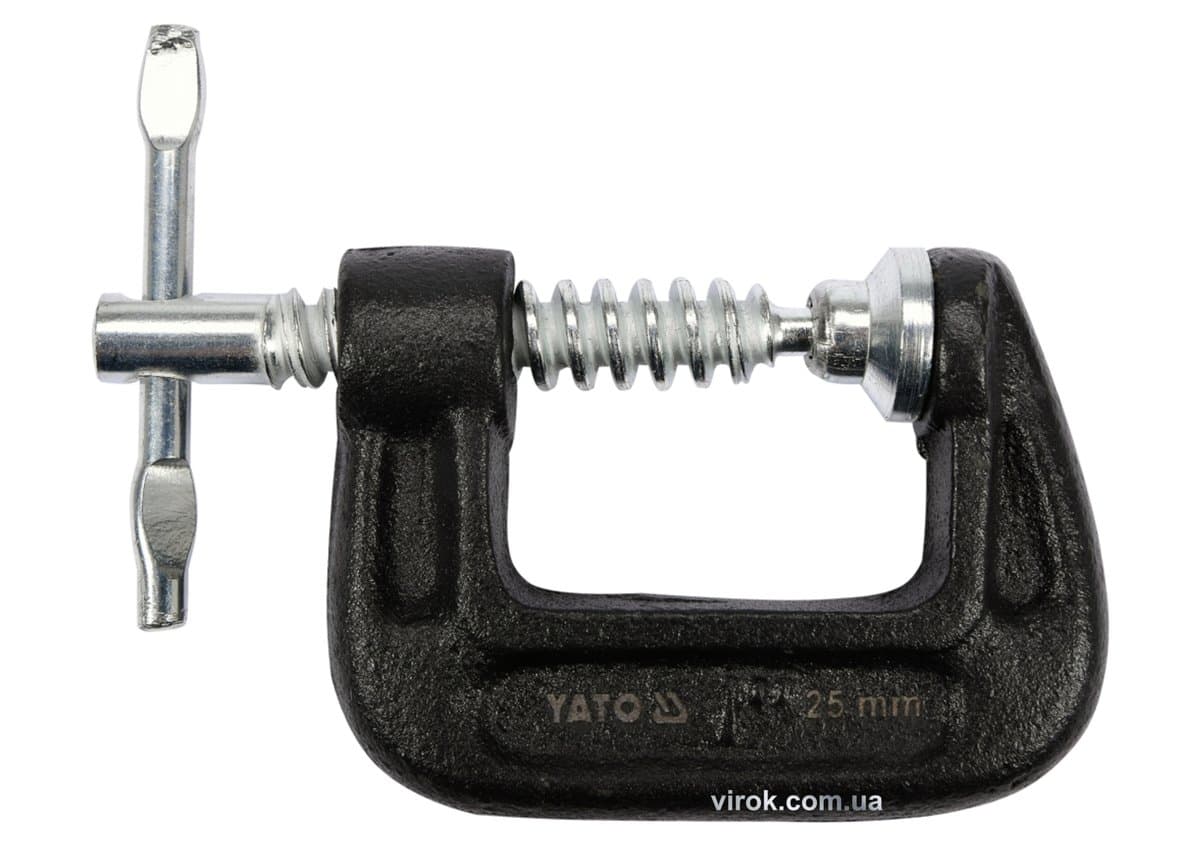 Струбцина з гвинтовим затиском "G" подібна YATO; l= 25 мм (1") [100]