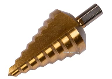 Свердло конічне ступінчасте титанове по металу YATO : Ø= 10-45 мм, HSS 4241, L= 100/75 мм [40]