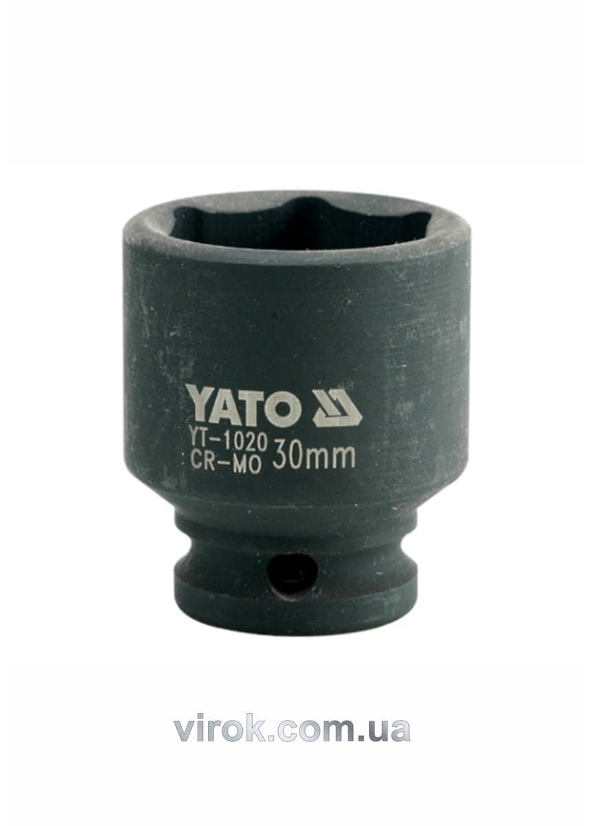 Головка торцева ударна 6-гранна YATO : квадрат 1/2", М= 30 мм, L= 48 мм [24/96]