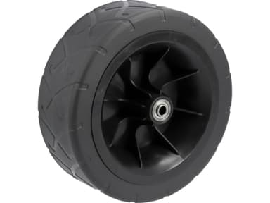 Колесо до транспортувального візка 90181 FLO: з ПВХ, Ø= 190 мм W= 70 мм, вісь Ø= 8 мм l= 120 мм [12]