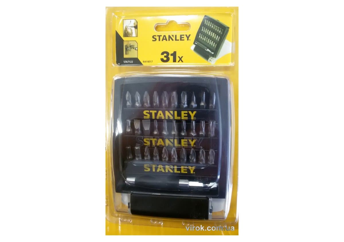 Набір насадок викруткових (біта) STANLEY з магнітним тримачем. 29шт(DW)