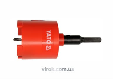 Свердло-коронка алмазна YATO : Ø= 82 мм, з напрямним свердлом, шестигранний хвостовик [20]