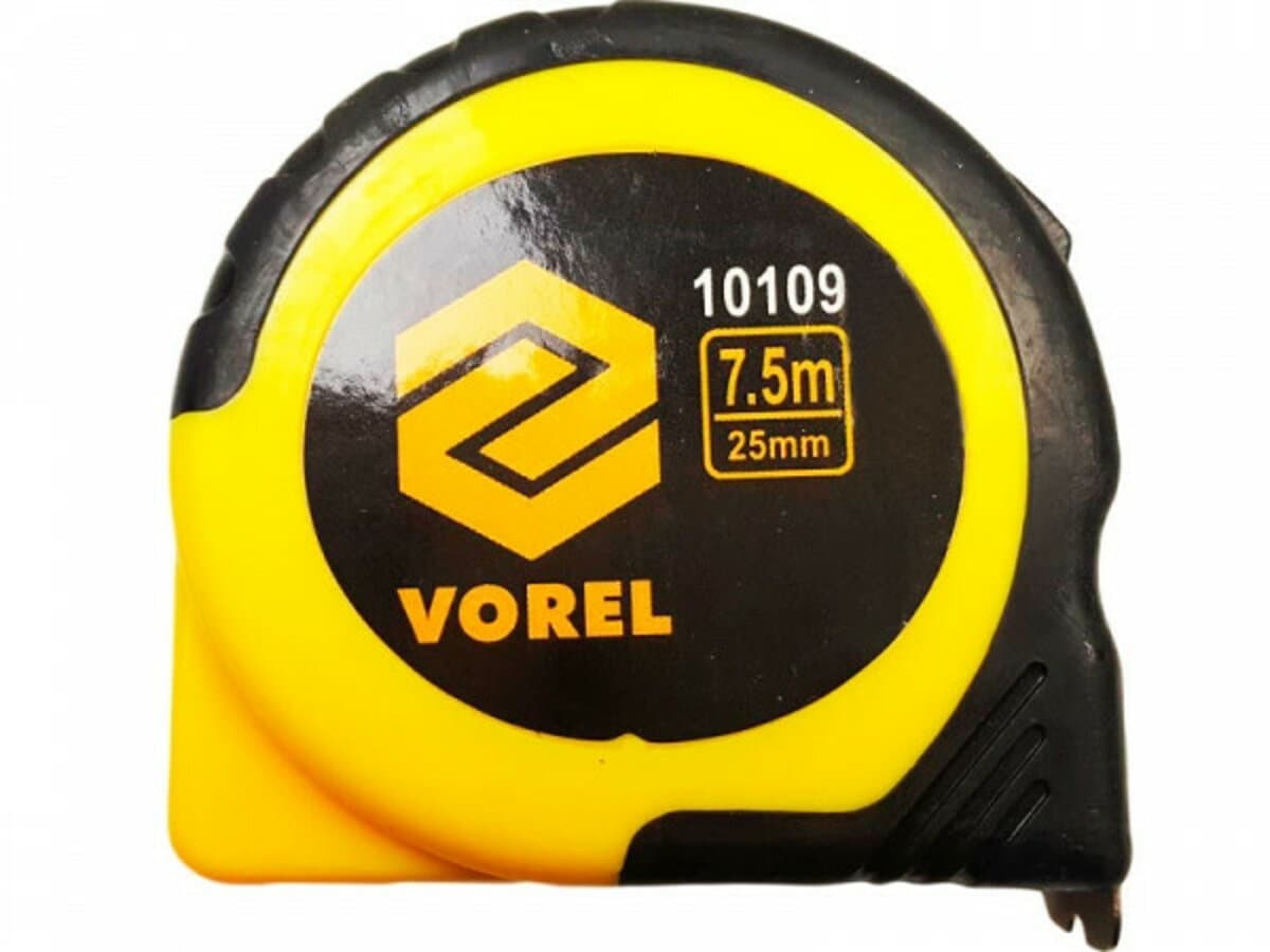 Рулетка VOREL : L= 7,5 м x 25 мм [6/60]