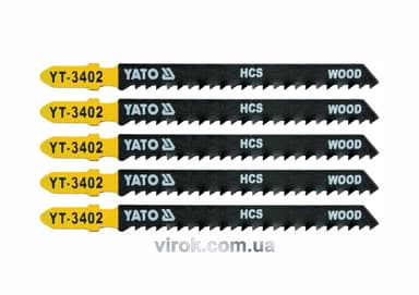 Полотно для електролобзика (дерево) YATO : 8TPI, L= 100 мм. Уп. 5 Шт. [50/250]