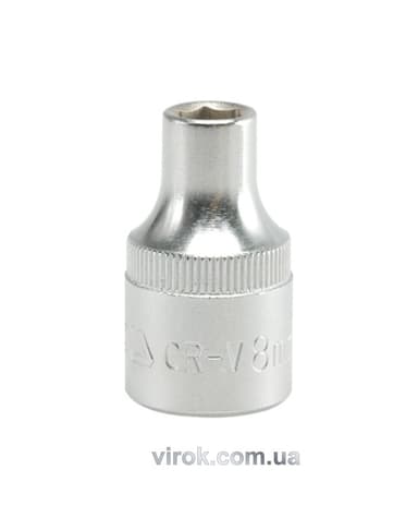 Головка торцева 6-гранна YATO : квадрат 1/2", М= 8 мм, L= 38 мм [12/120/240]