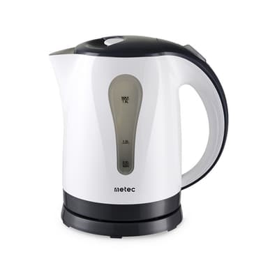 METEC Електрочайник EK-02PWB 1.8л, 1850-2200Вт, корпус пластик, біло-чорний