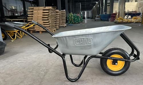 Тачка садово-будівельна одноколісна 100л, 200кг, колесо пневмо 4х8'' СИЛА