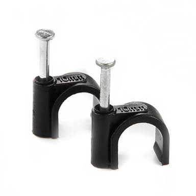 APRO Кабельна клiпса кругла  4 мм чорна (пач. 100 шт.)