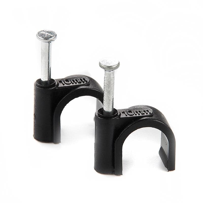 APRO Кабельна клiпса кругла  4 мм чорна (пач. 100 шт.)