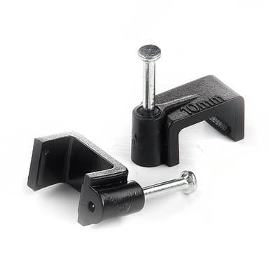 APRO Кабельна клiпса плоска  4х4.4 мм чорна (пач. 100 шт.)