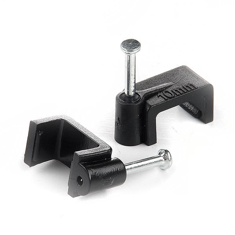 APRO Кабельна клiпса плоска  4х4.4 мм чорна (пач. 100 шт.)