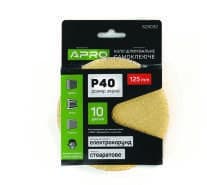 APRO Круг шліфувальний 8 отворів (на липучці) 125 мм Р120