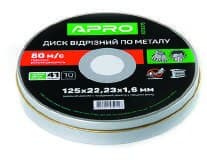 APRO Диск зачисний по нержавіючій сталі (INOX) 125х6.0х22.2 мм (5 шт. в пач.)