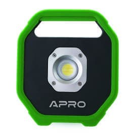 APRO Прожектор світлодіодний акумуляторний 10 Вт 1100 Лм (2х18650 Li-ion 4400 мАг)