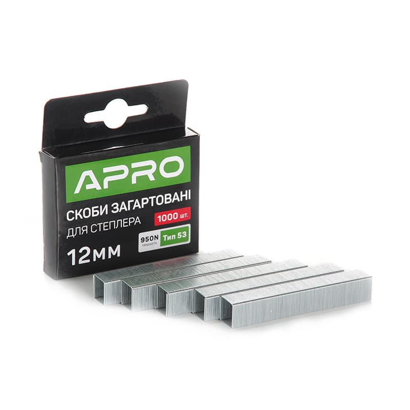 APRO Скоби загартовані 12х11.3х0.7 мм 1000 шт