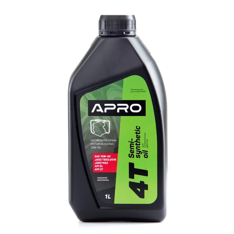 APRO Олива для чотиритактних двигунів напівсинтетична 10W-40 1л