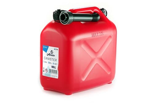 12 ATELIE Каністра пластикова HDPE для палива 10л з прозорою мірною смугою, лійкою+повітряний клапан