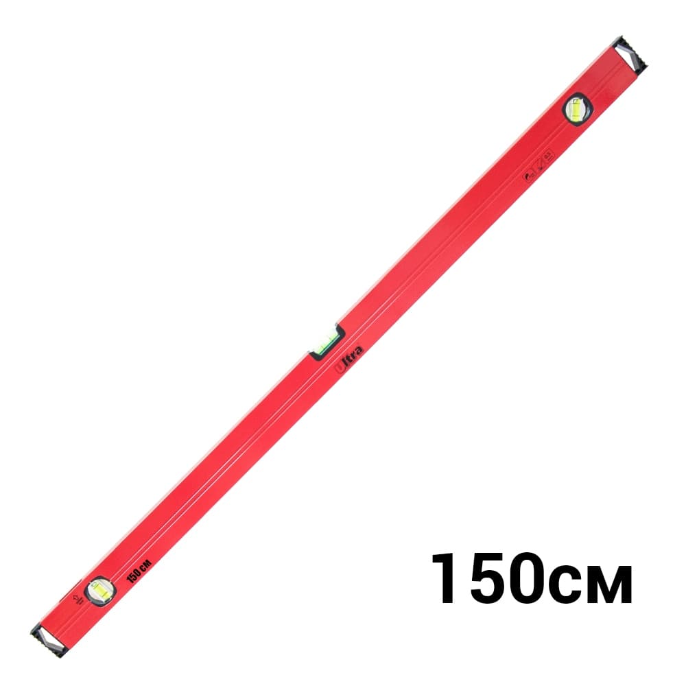 SIGMA Рівень з 3-ма капсулами +вічко (150см) червоний ULTRA