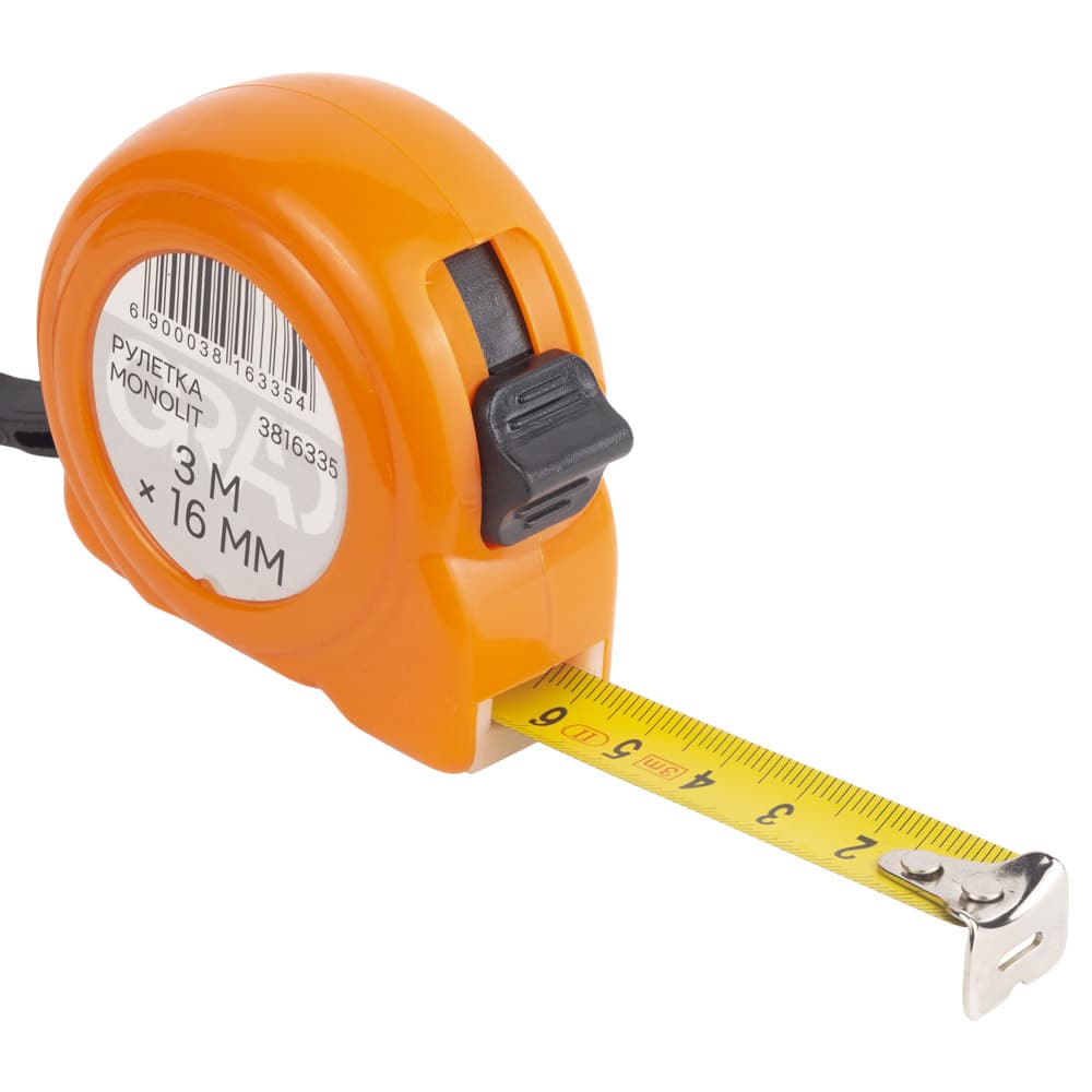 SIGMA Рулетка Monolit 3м×16мм GRAD
