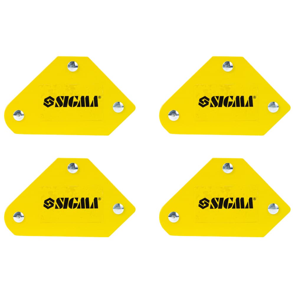 SIGMA Набір магнітних кутників 4кг 52×20×40×16×38мм (45,90,135°) 4шт
