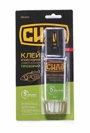 СИЛА Клей епоксидний двокомпонентний шприц (сірий) 30 г