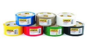 UNIFIX Стрічка клейка пакувальна (скотч) 40 мкм 45 мм 200 м червона