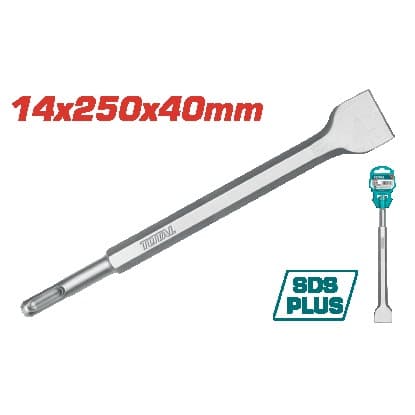 TOTAL Зубило SDS plus 40х14х250 мм