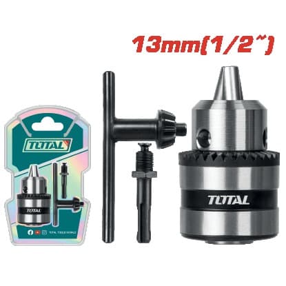 TOTAL Патрон 13 мм з ключем + адаптер SDS Plus (1,5-13мм, 1/2"-20UNF)