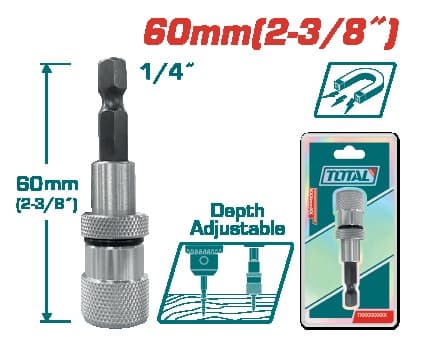 TOTAL Тримач біт викруток для електроінструменту 60 мм