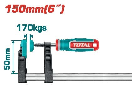TOTAL Струбцина F-подібна, 50х150 мм