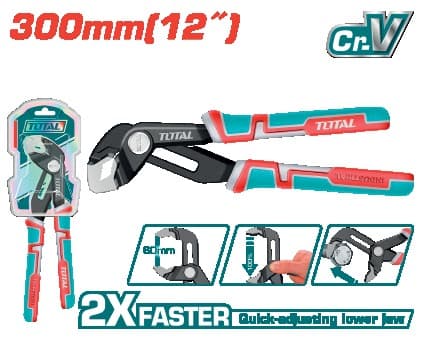 TOTAL Кліщі переставні QuickAdjust 300 мм