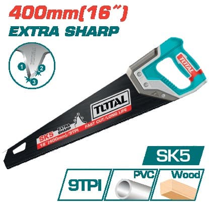 TOTAL Ножівка по дереву 400мм Extra Sharp
