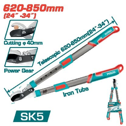 Секатор телескопічний, THTS1527416,TM "TOTAL" (620-850 мм макс. 40мм)