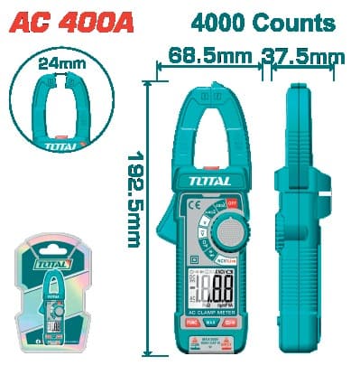 TOTAL Цифровий мультіметр, 400A