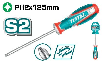 TOTAL Викрутка хрестова PH2х125 мм