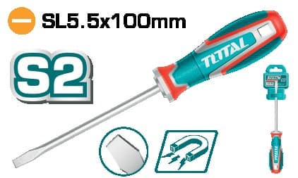 TOTAL Викрутка шлицева (SL5.5x100 мм)