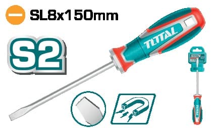 TOTAL Викрутка шлицева (SL8x150мм)
