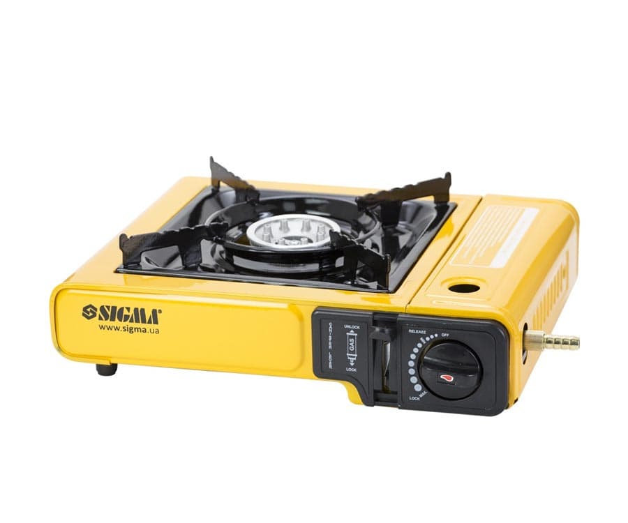 SIGMA Плита газова одноконфор.з пєзопідпалом, плав.регул. (адаптер, кейс)