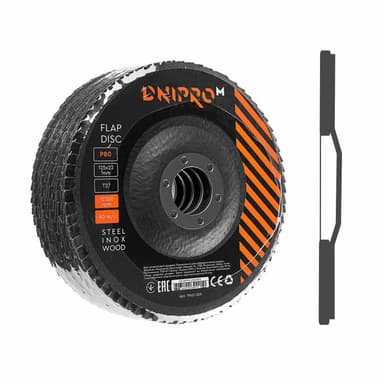 DNIPRO-M Круг пелюстковий торцевий КЛТ Р80 125мм (5шт/уп)