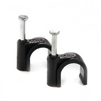 APRO Кабельна клiпса кругла  5 мм чорна (пач. 100 шт.)