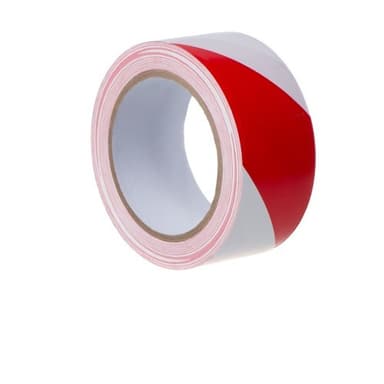 Стрічка сигнальна червоно-біла 48мм*50м. (кратно — 6 шт., ящ.-24 шт.)