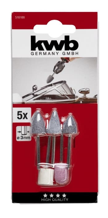 Набір міні-фрез корунд, 5 шт, KWB (510100)