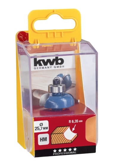 Фреза галтельна з опорним підшипником 25,7 мм, KWB (755920)